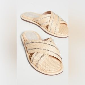 Schutz crisscross Tan Sandals Size 6